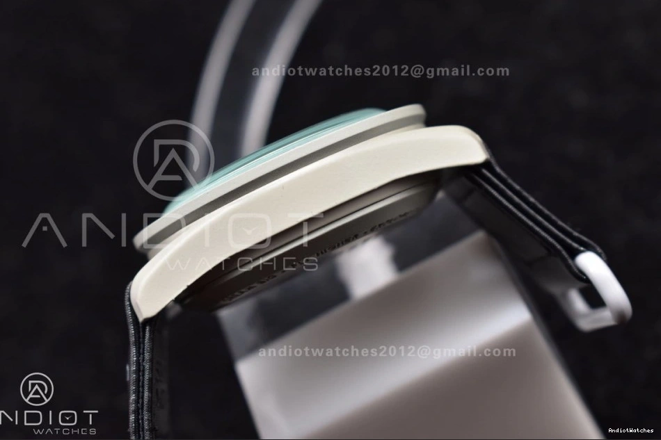 Nylon 1184 Swatch Mission Quartz Moon x on Omega The to Strap Bioceramic Vibrant Moonwatch 1227